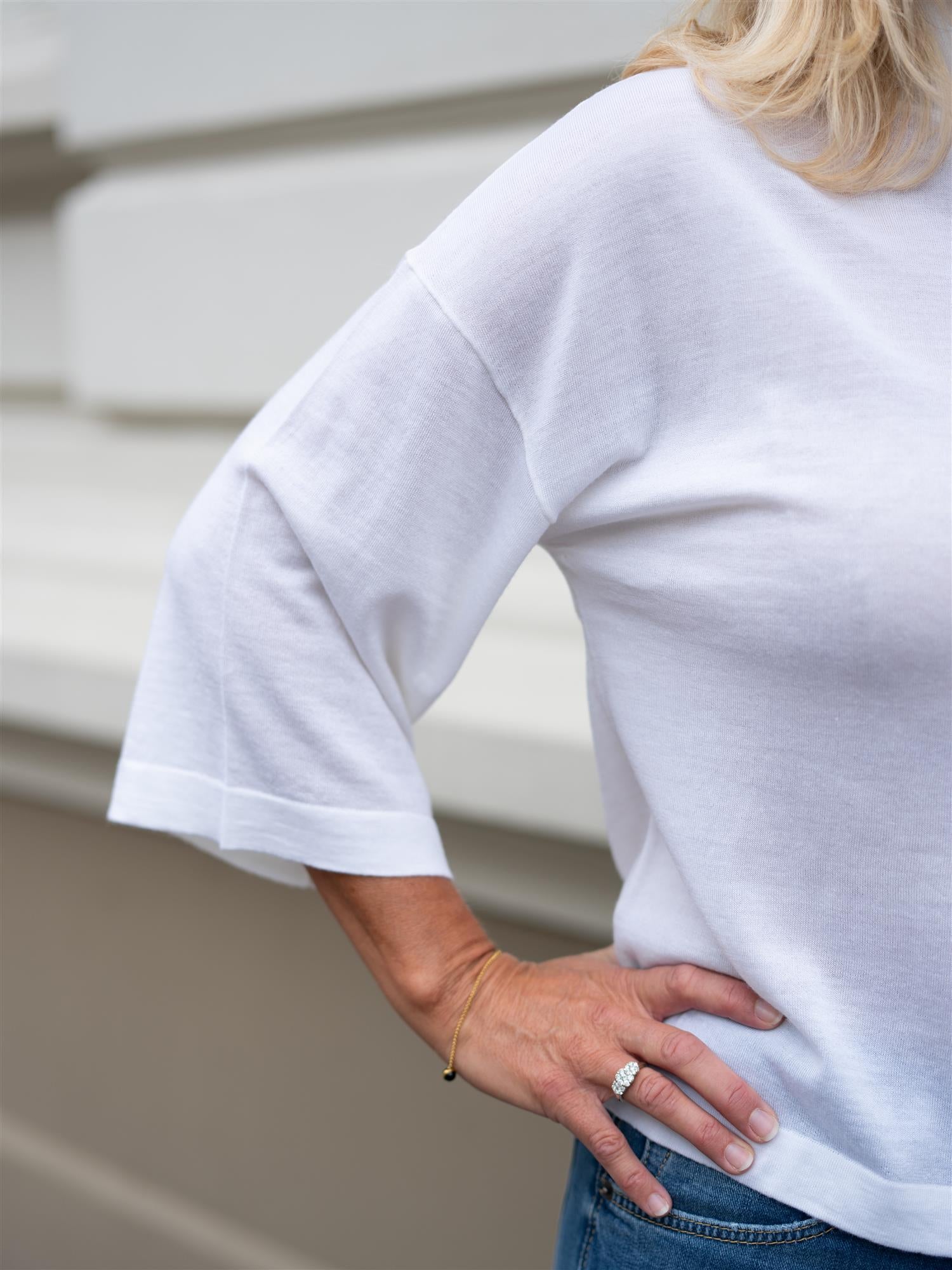 Christian Aks Tia Merino Knit White