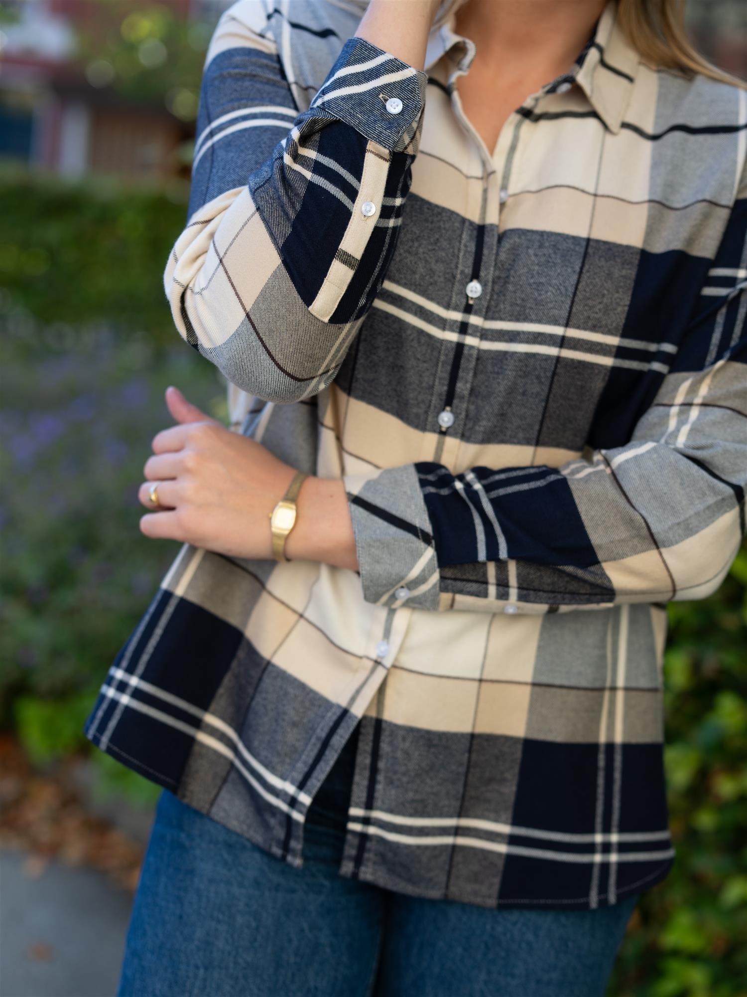Anna Shirt Light Birchwood Tartan