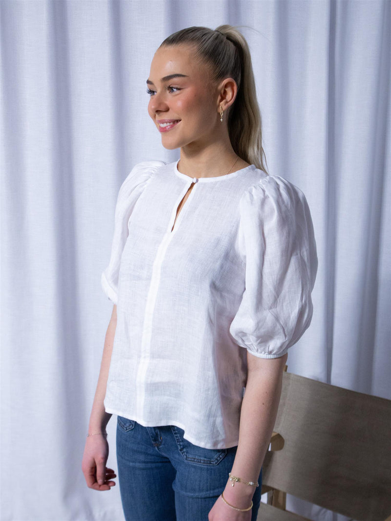 Ella&il Anna Linen Top White