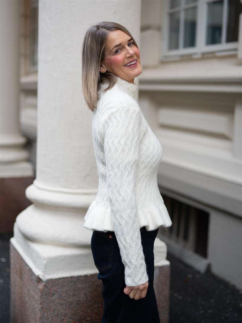 Ella&il Lene Alpaca Cardigan Ivory