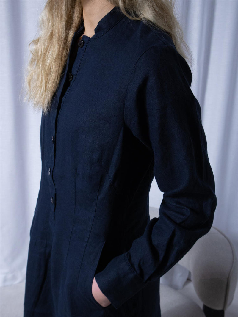 Bitte Kai Rand Lazy Linen Dress Dark Midnight
