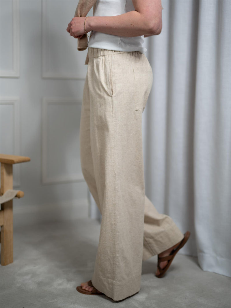 Christian Aks Luna Linen Trouser Sand