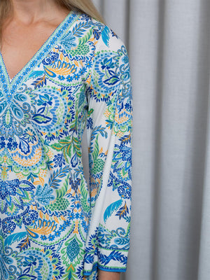 Hale Bob Aila Midi Dress Blue