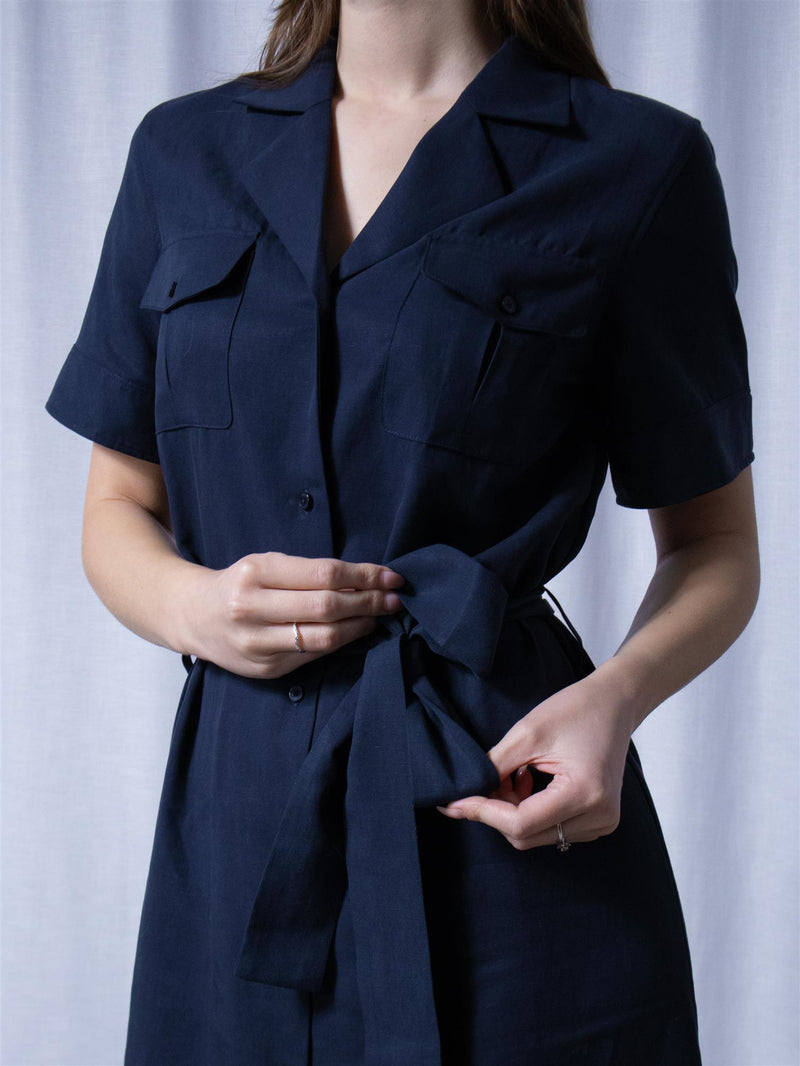 Gant Reg Pocket Dress Evening Blue