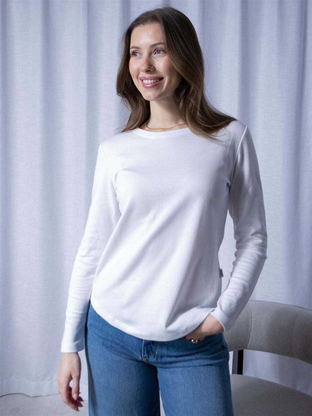 Ella&il Violet Longsleeve White