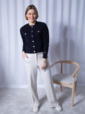 Busnel Allie Solid Cardigan Navy