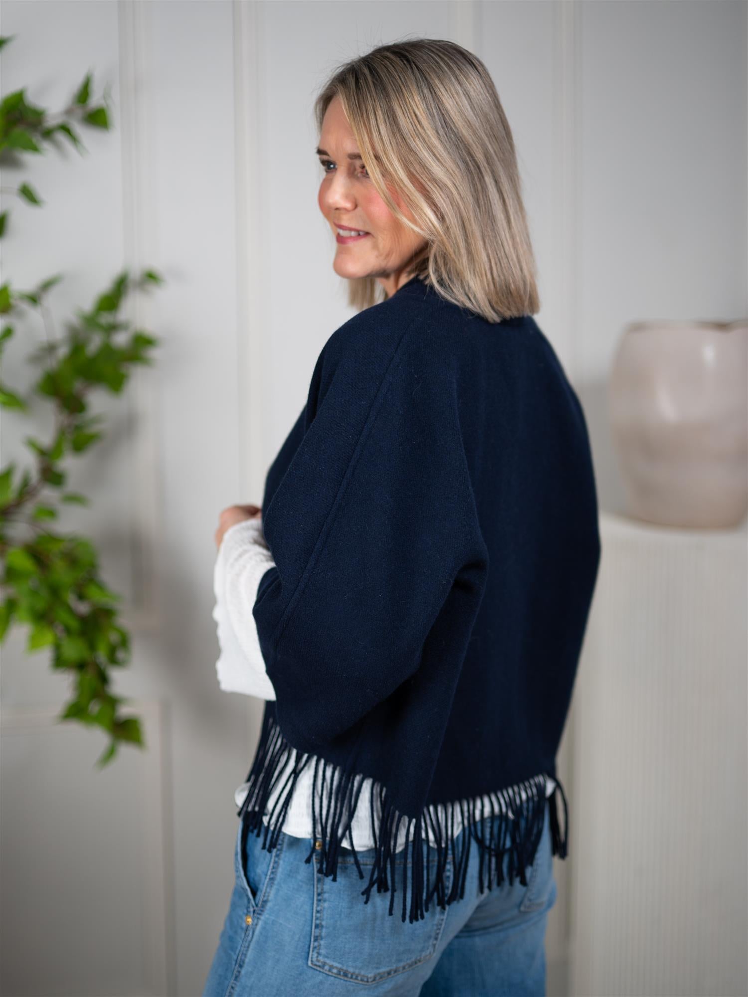 Christian Aks Keyla Lambswool Jacket Navy