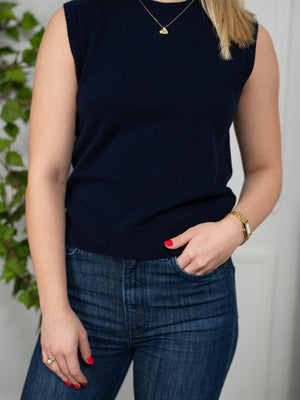 Dear Dharma Rachel Vest Navy