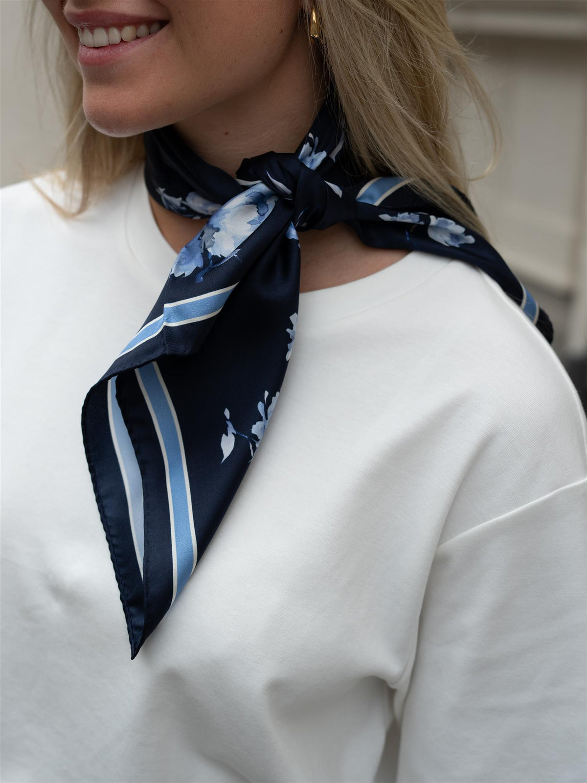 Gant Floral Print Silk Scarf
