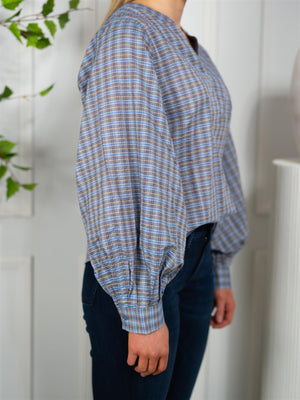 MMYen Check Blouse