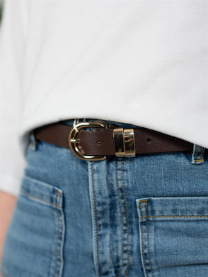 Gant Chunky Keeper Leather Belt Brown