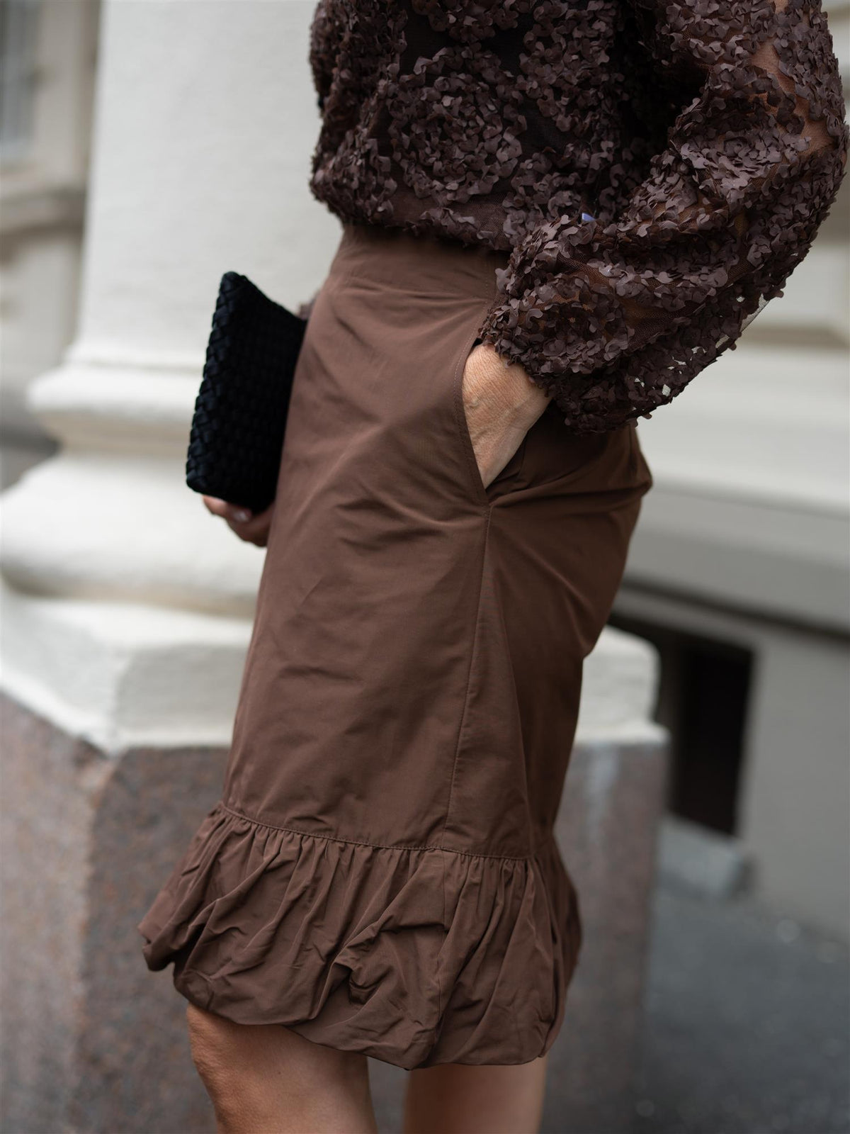Fukkura Skirt Brown