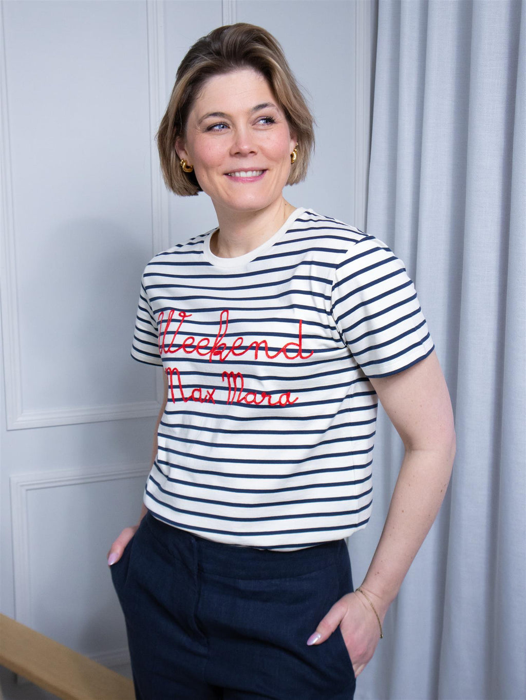 Max Mara Olga Navy Logo