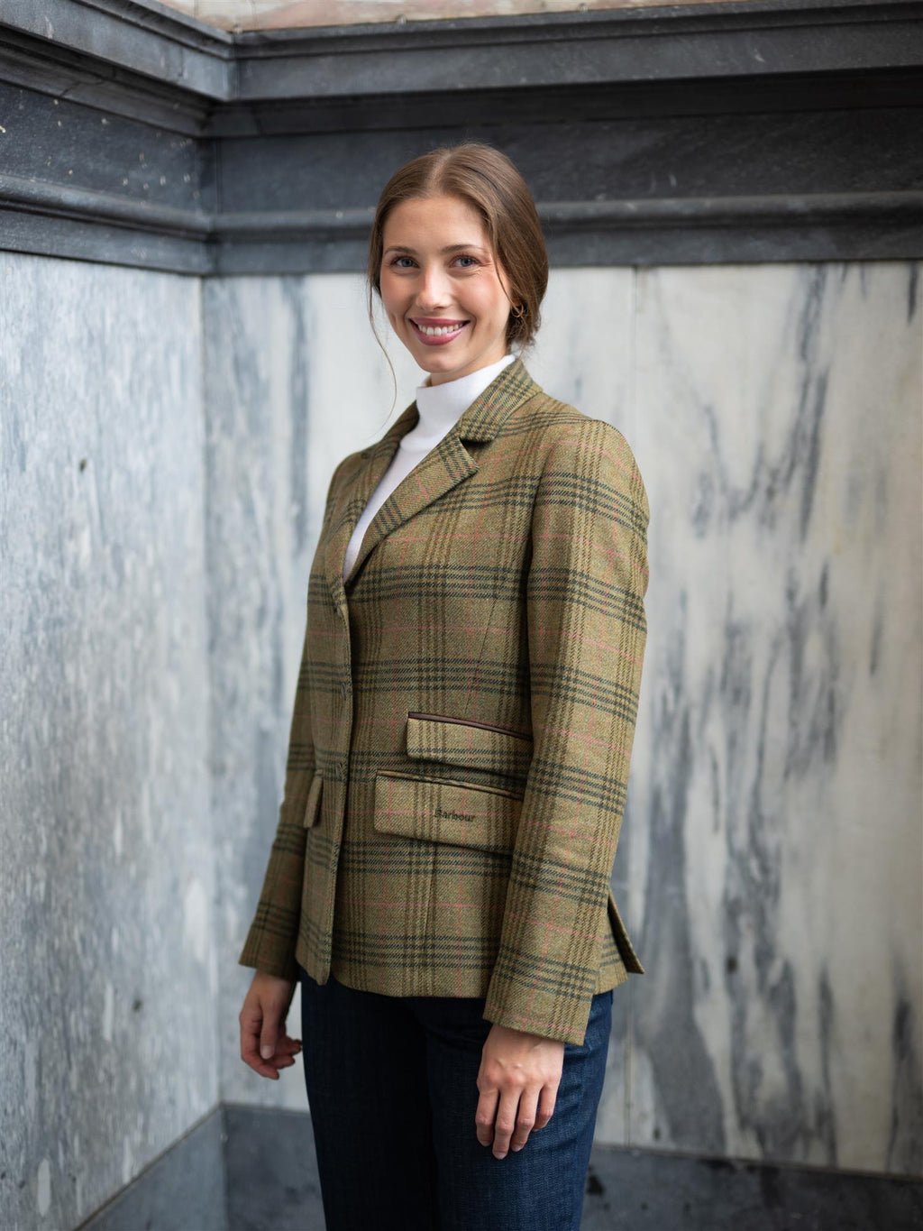 Barbour Carlby Tailored Jacket Dark Moss