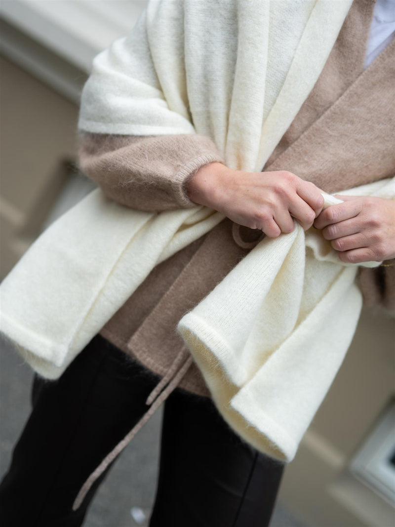 Ella&il Natalie Chunky Scarf Bright White