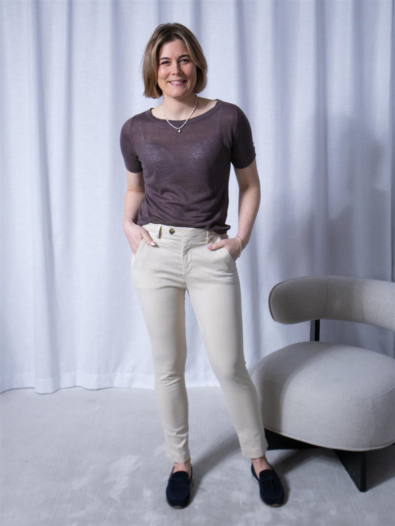 Pieszak Anika Support Chino Vanilla White