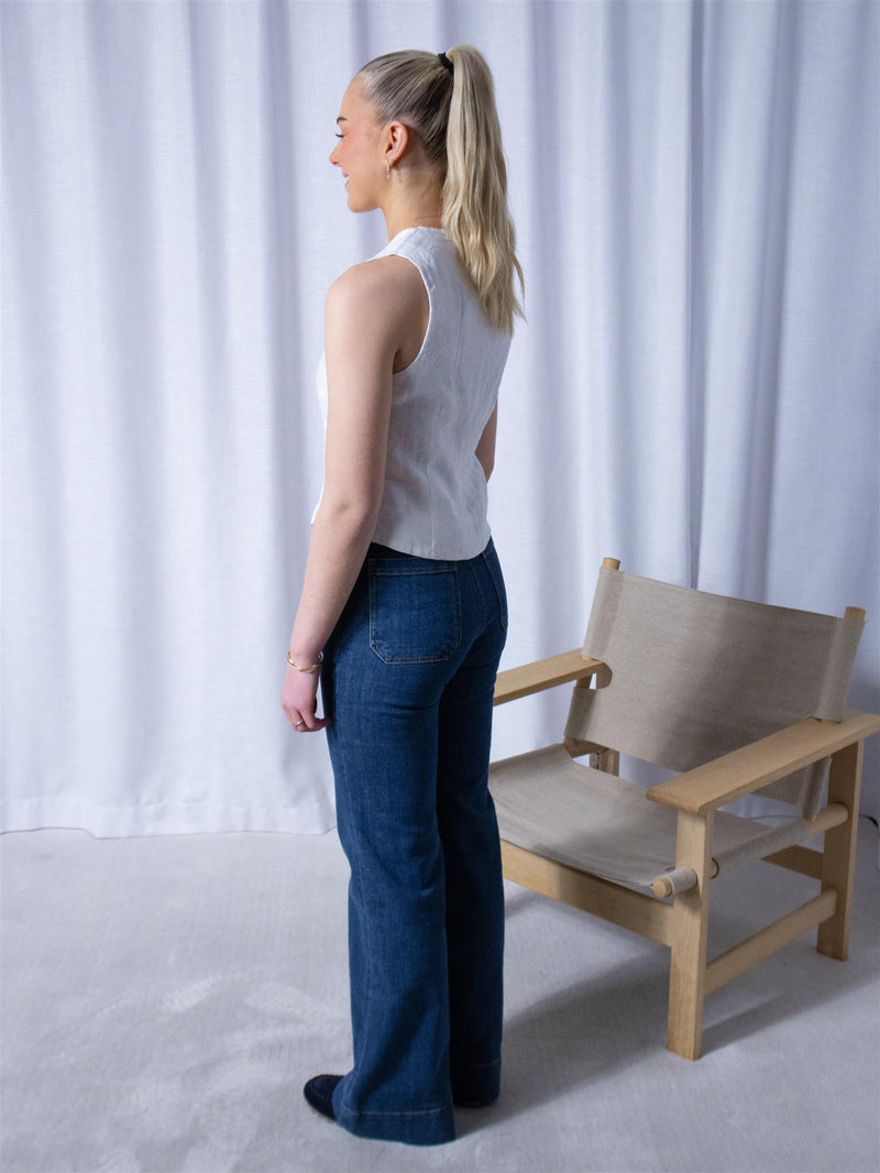 Ella&il Johanne linen Vest White