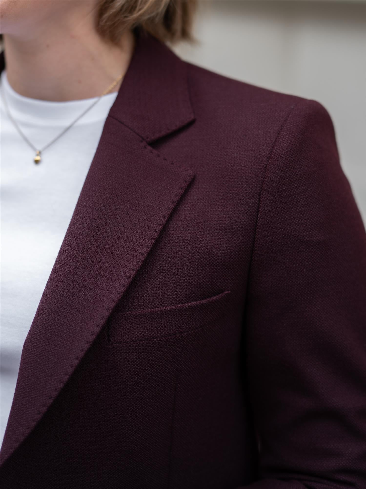 Sand Remi Tweed Dark Red
