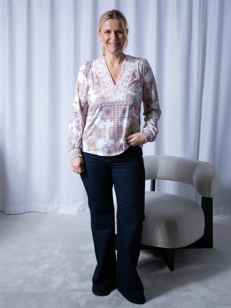 Hale Bob Ailani Blouse Ivory