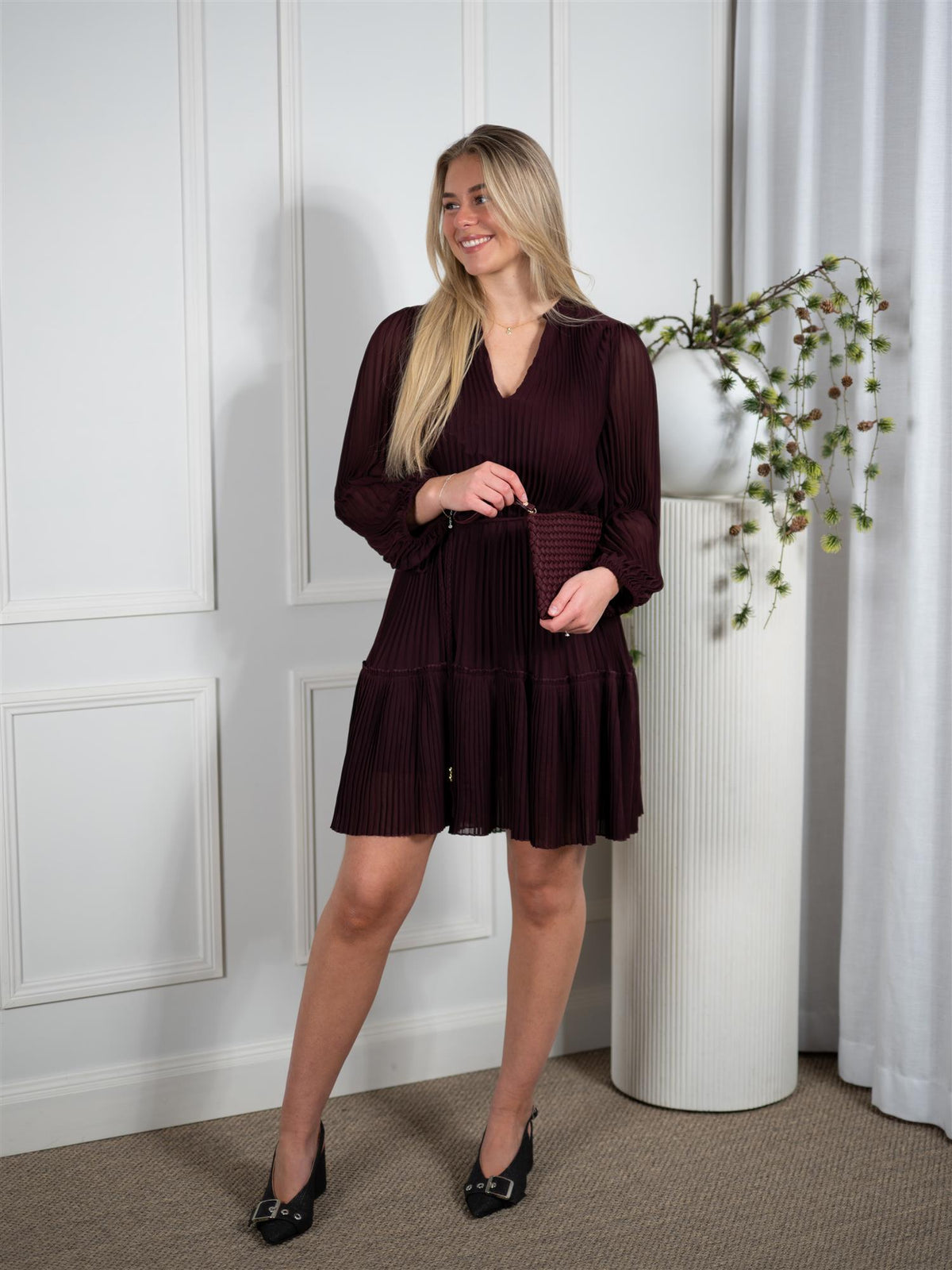 Willow Dress Dark Wine