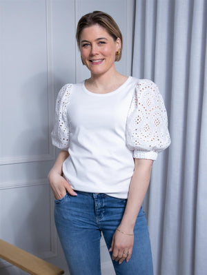 Mos Mosh Puffy O-SS Tee White