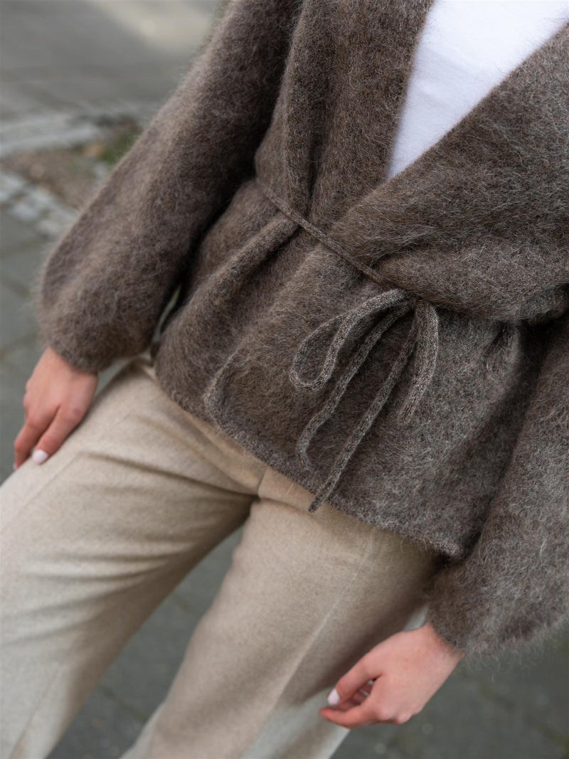 Ella&il Fredrikke Chunky Cardigan Brown