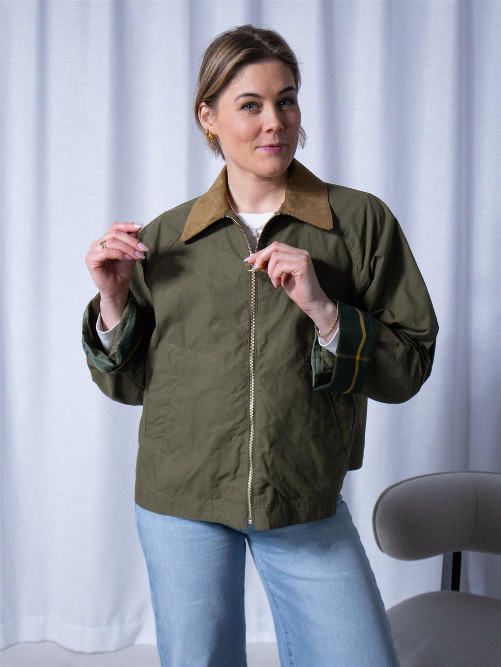 Barbour Catlin Showerproof Jacket Dusky Green