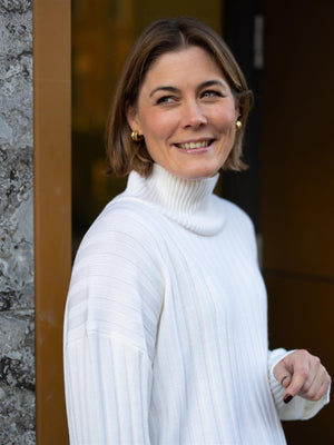 Christian Aks Malina Merino Turtleneck White