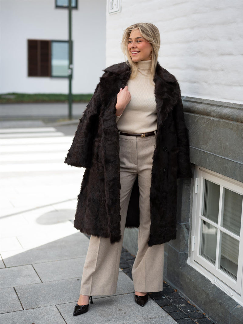 Lexington Tailored Wool Blend Wide Pants