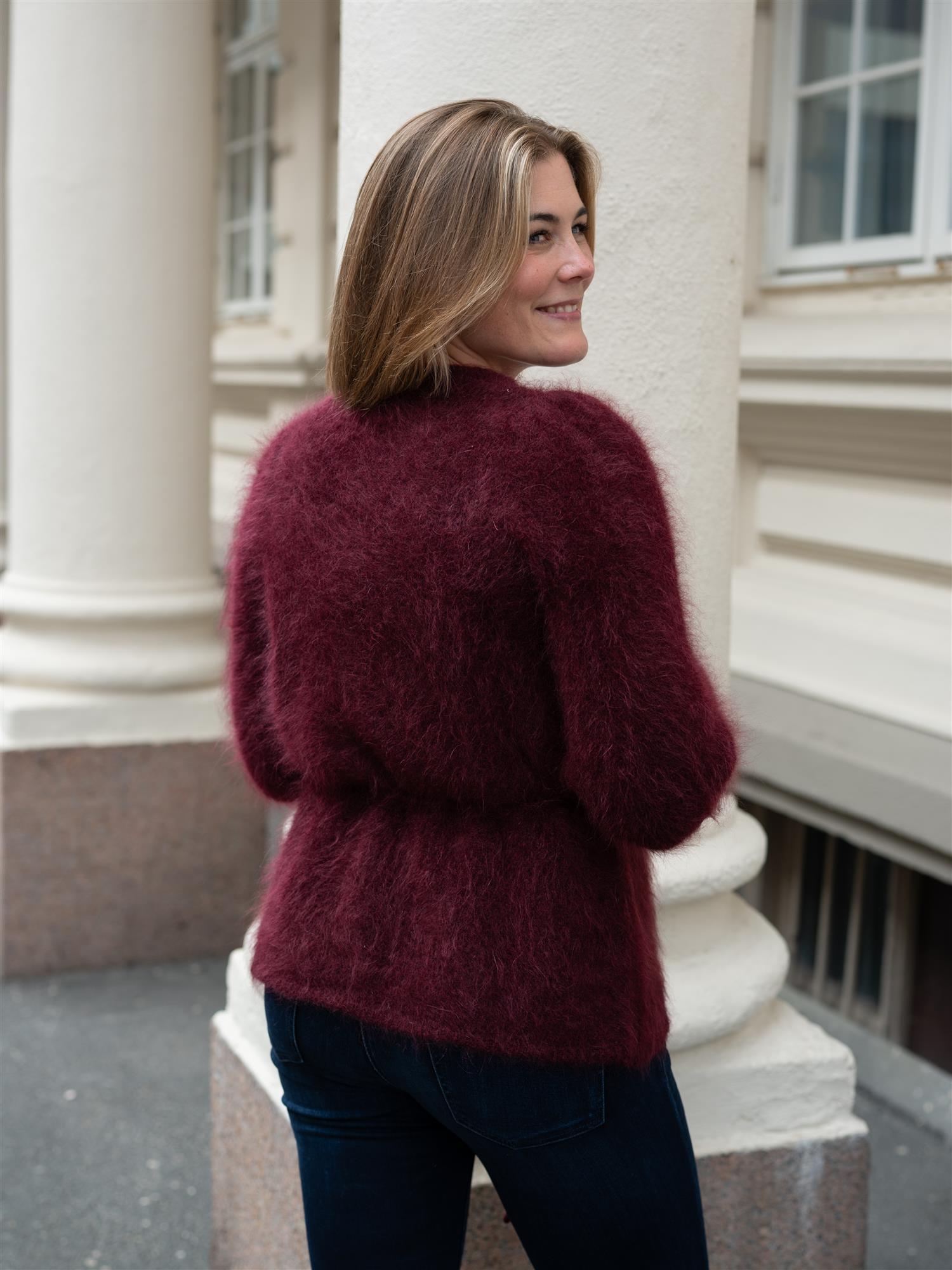 Fredrikke Chunky Cardigan Oxblood