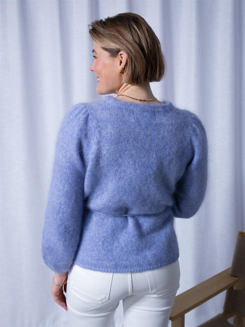 Ella&il Fredrikke Chunky Cardigan Light Blue