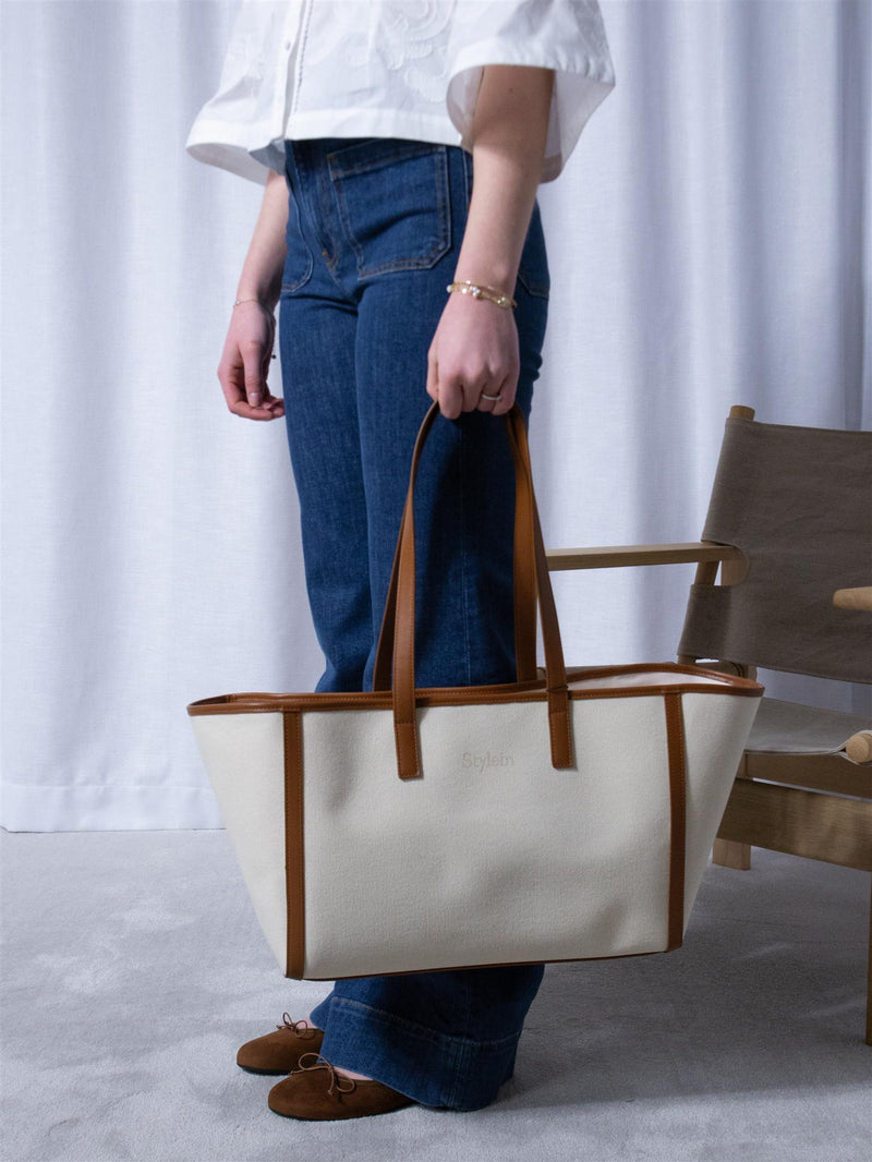 Stylein Yendi Canvas Bag Brown/Cream
