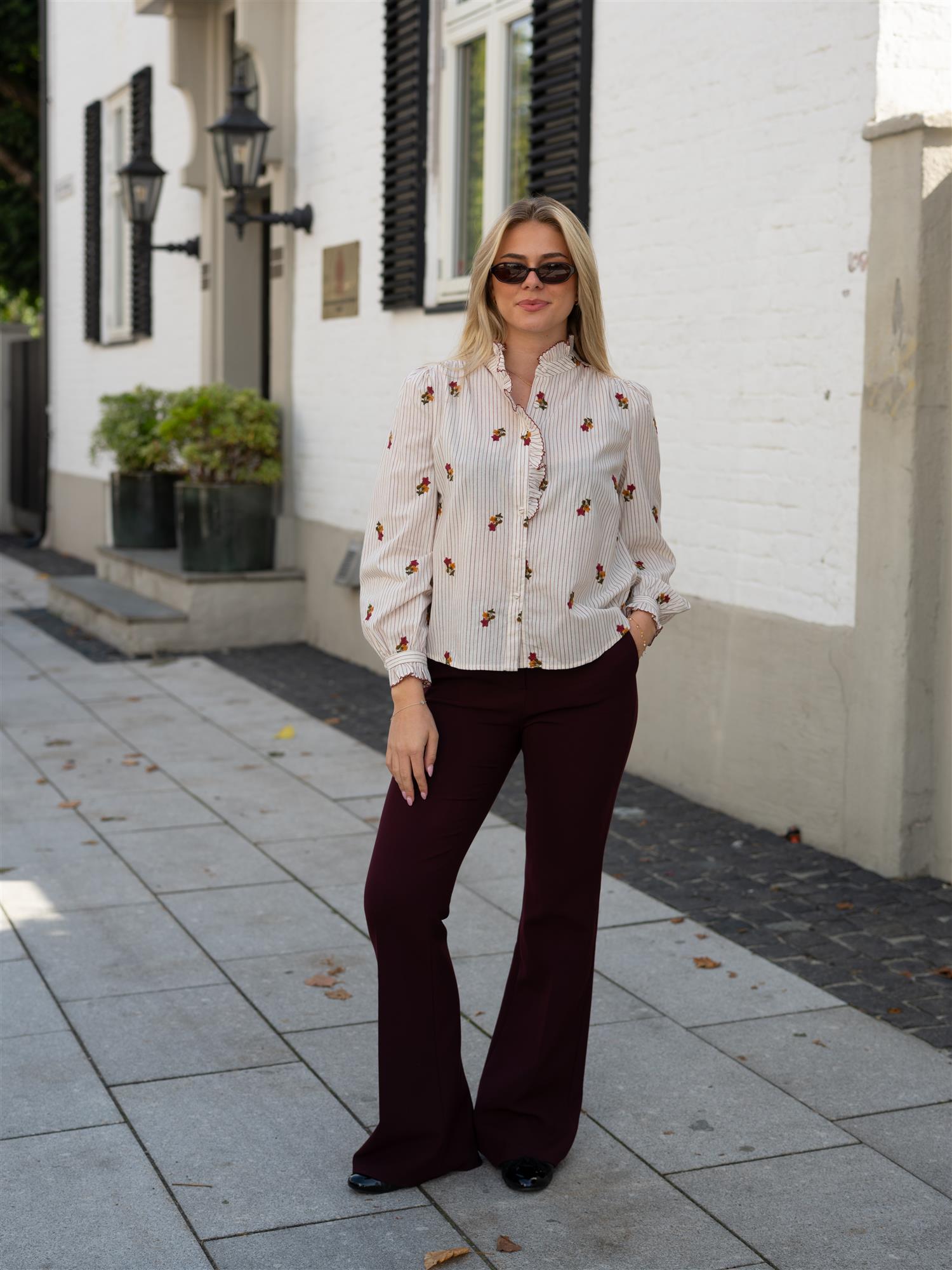 Checked Shirt with Embroidery