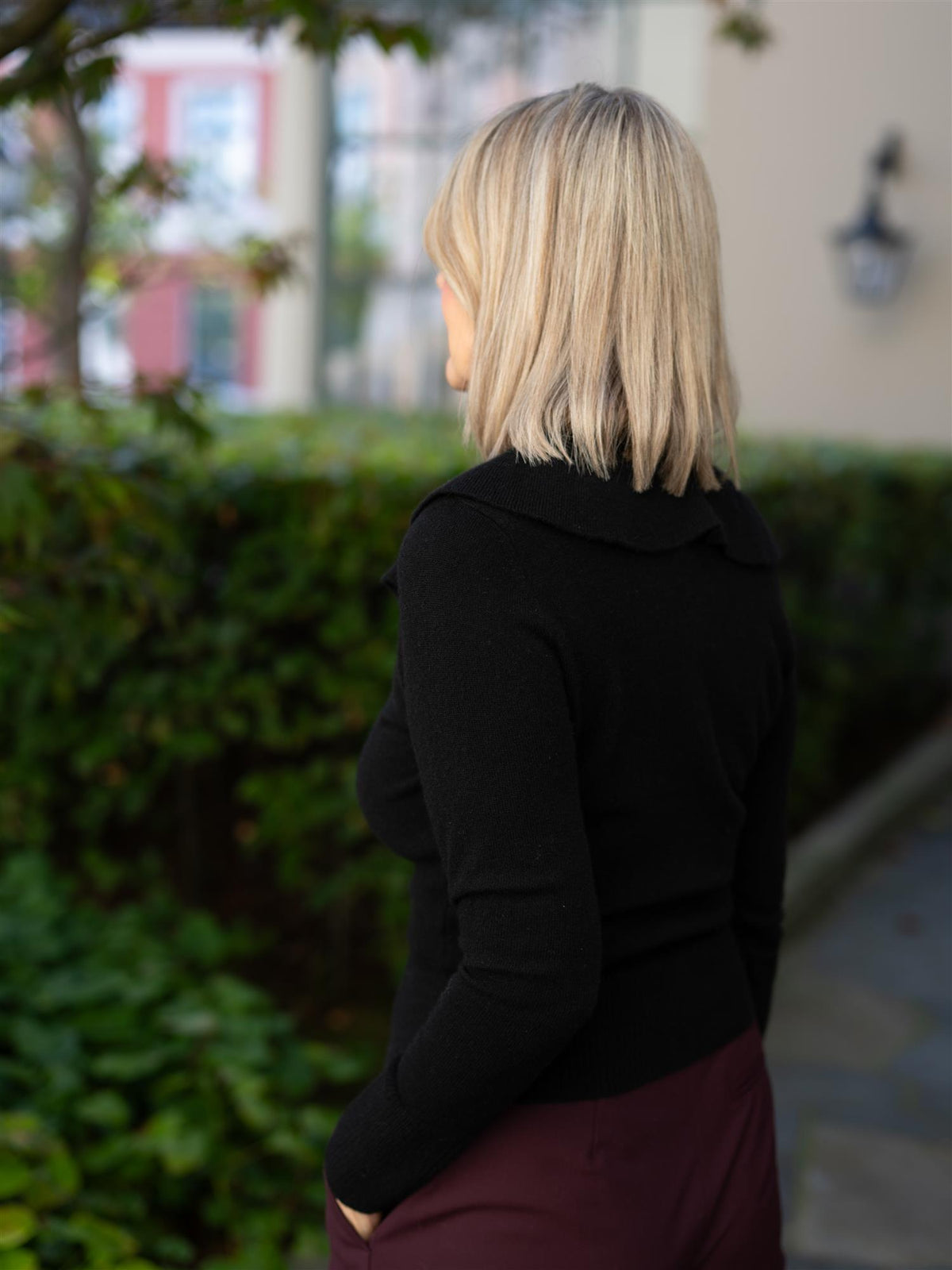 Peter Pan Collar Black