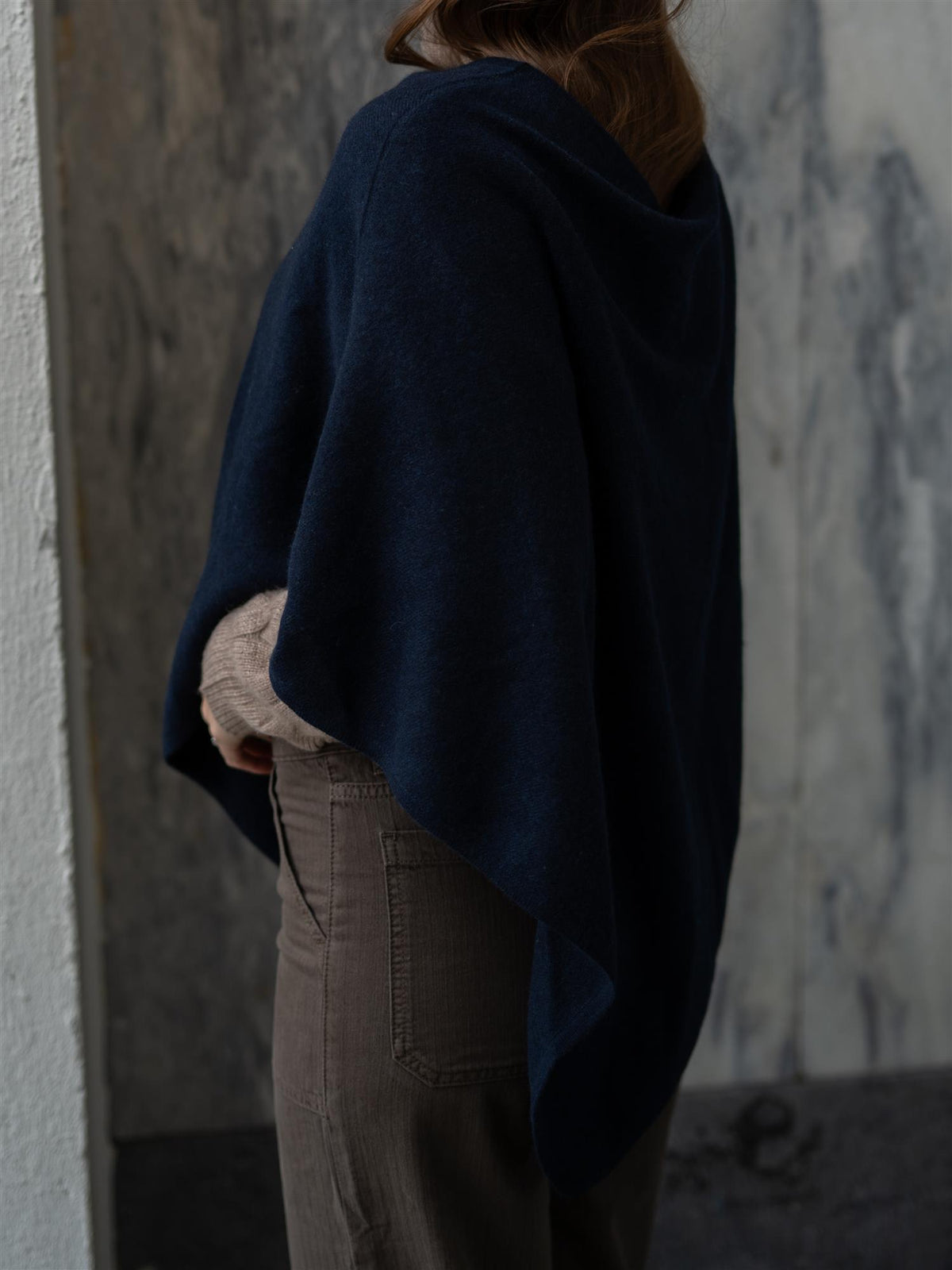 Davida Triangle Poncho Navy