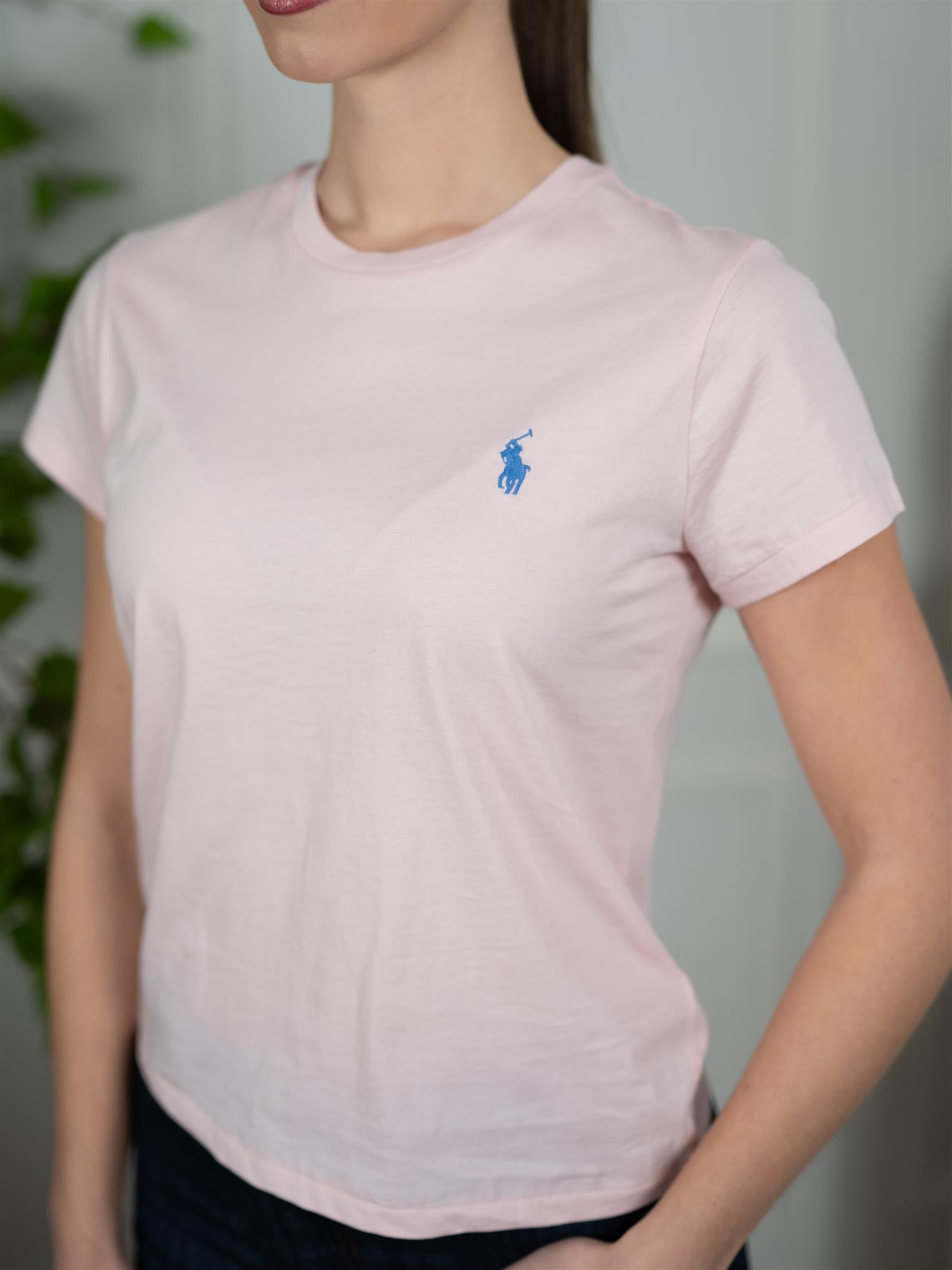 Polo Classic Cotton Crewneck Tee Pink