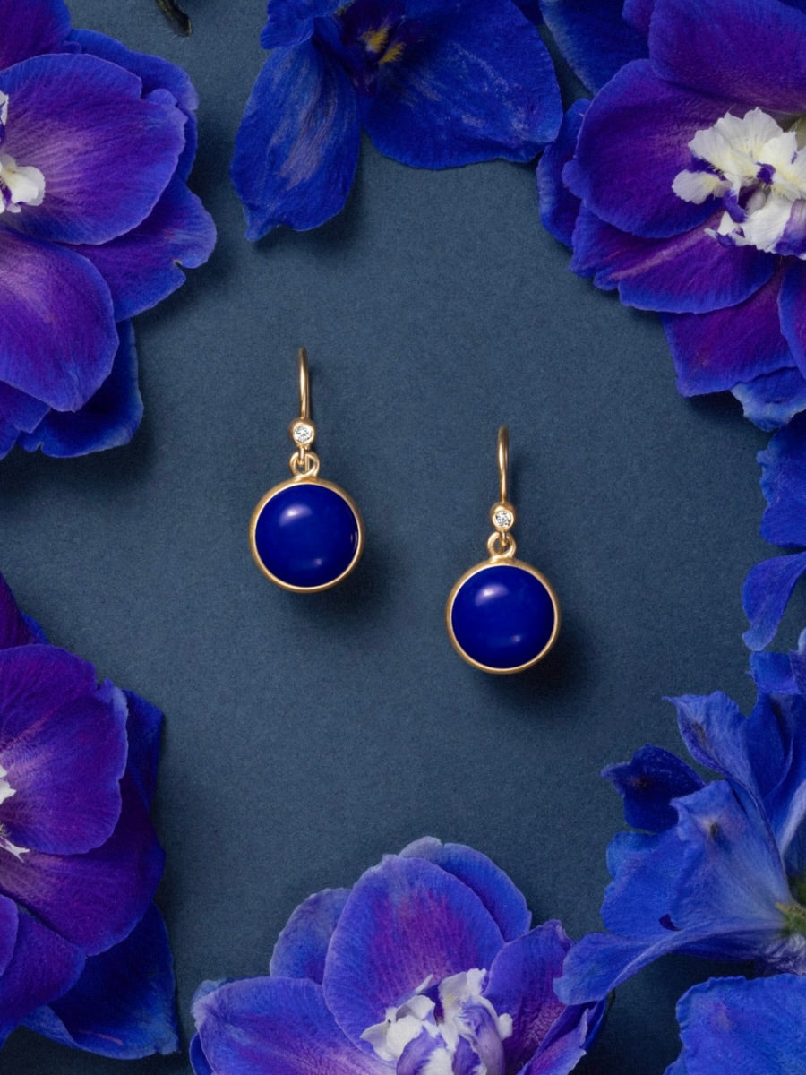 Julie Sandlau Prime Earrings Lapis Crystal