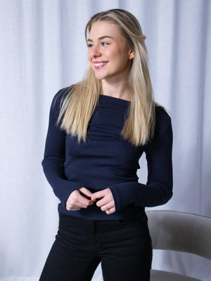 Camilla Pihl Petronella Rib Boatneck Navy