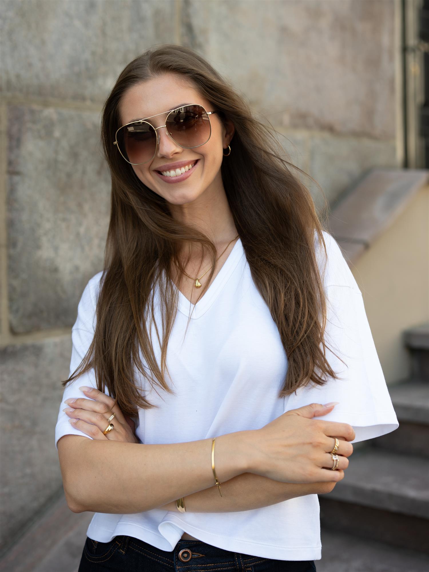 Glas Ella Gold Sunglasses