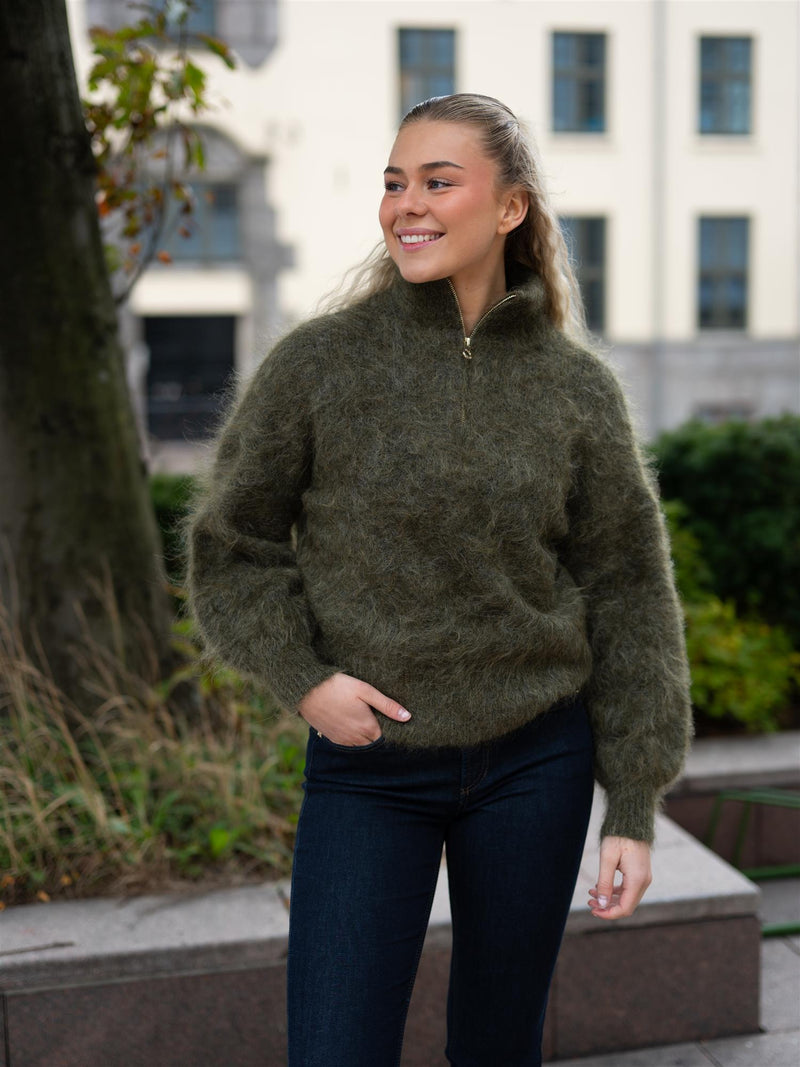 Ella&il Li Chunky Sweater Moss Green