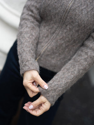 Ella&il Nelly Alpaca Cardigan Walnut