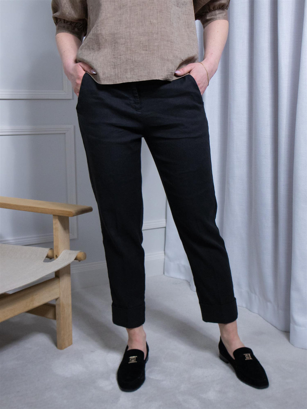 Cambio Krystal Summer Linen Washed Out Black