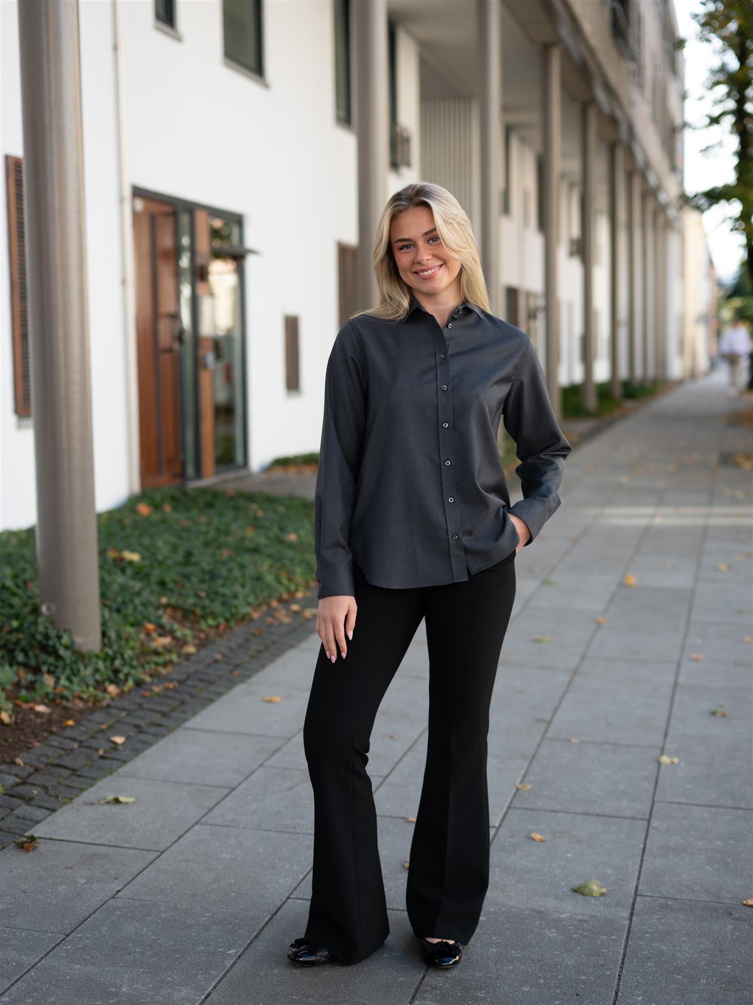Liv Wool Shirt Stone Grey