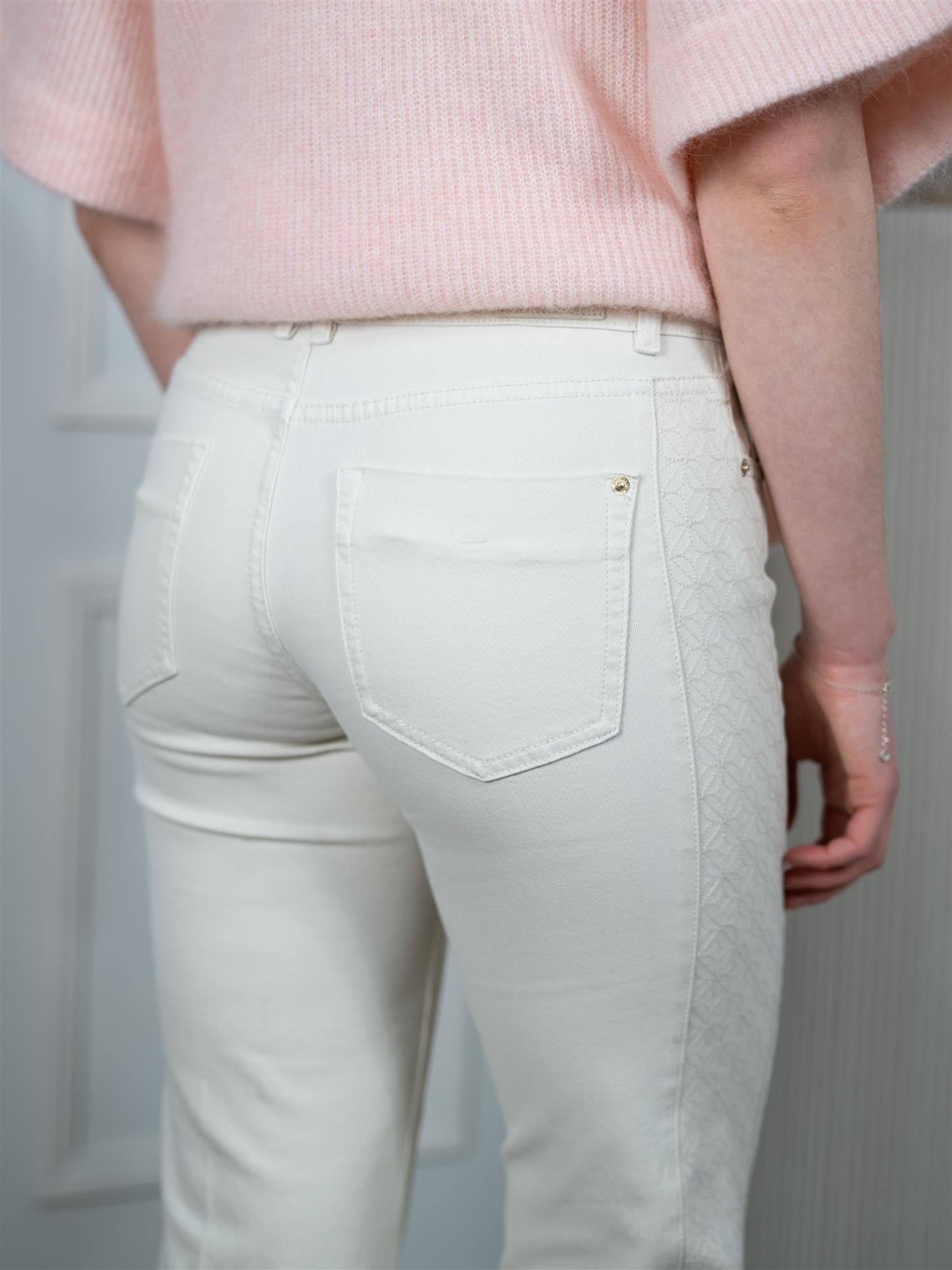 MMMarlena Emb Jeans Ecru