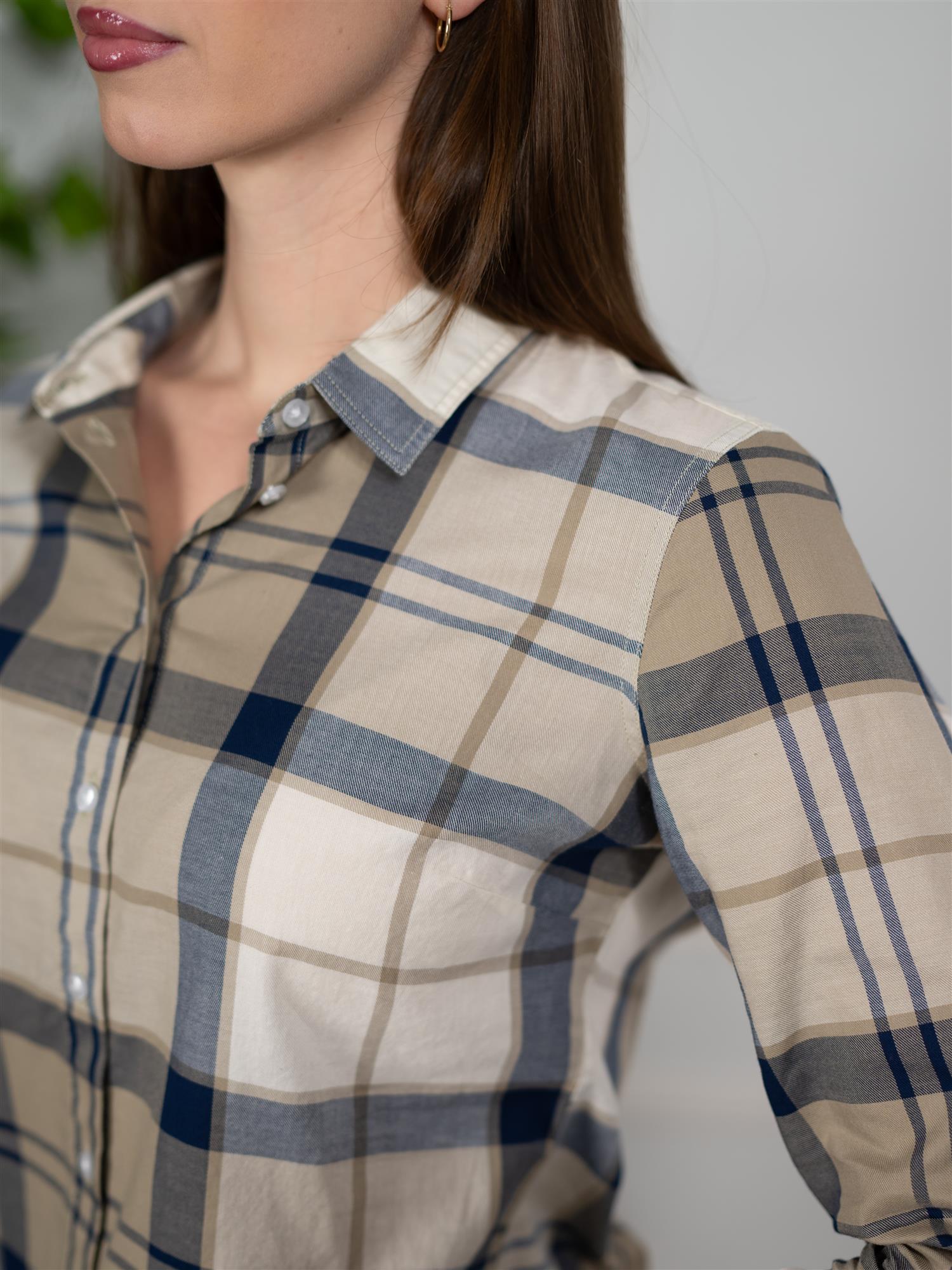 Barbour Bredon Check Navy