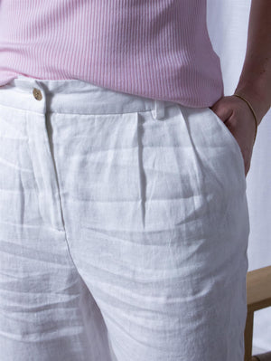 Sand Meloe Trouser White