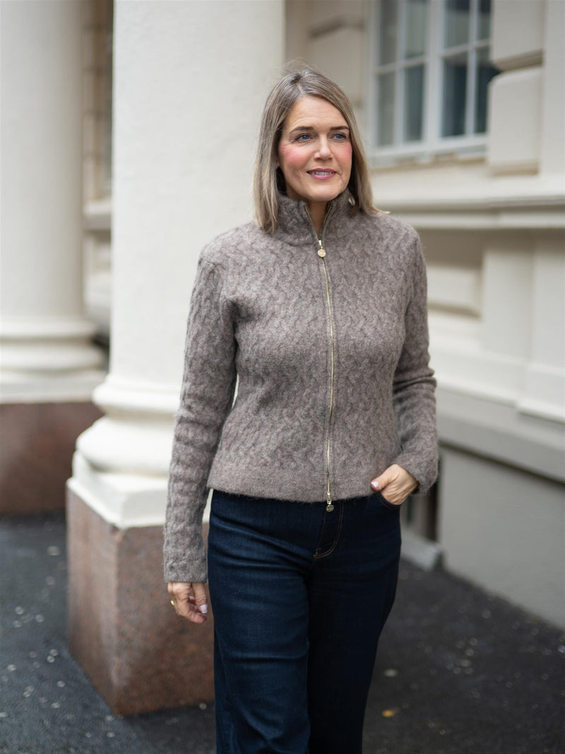 Ella&il Nelly Alpaca Cardigan Walnut