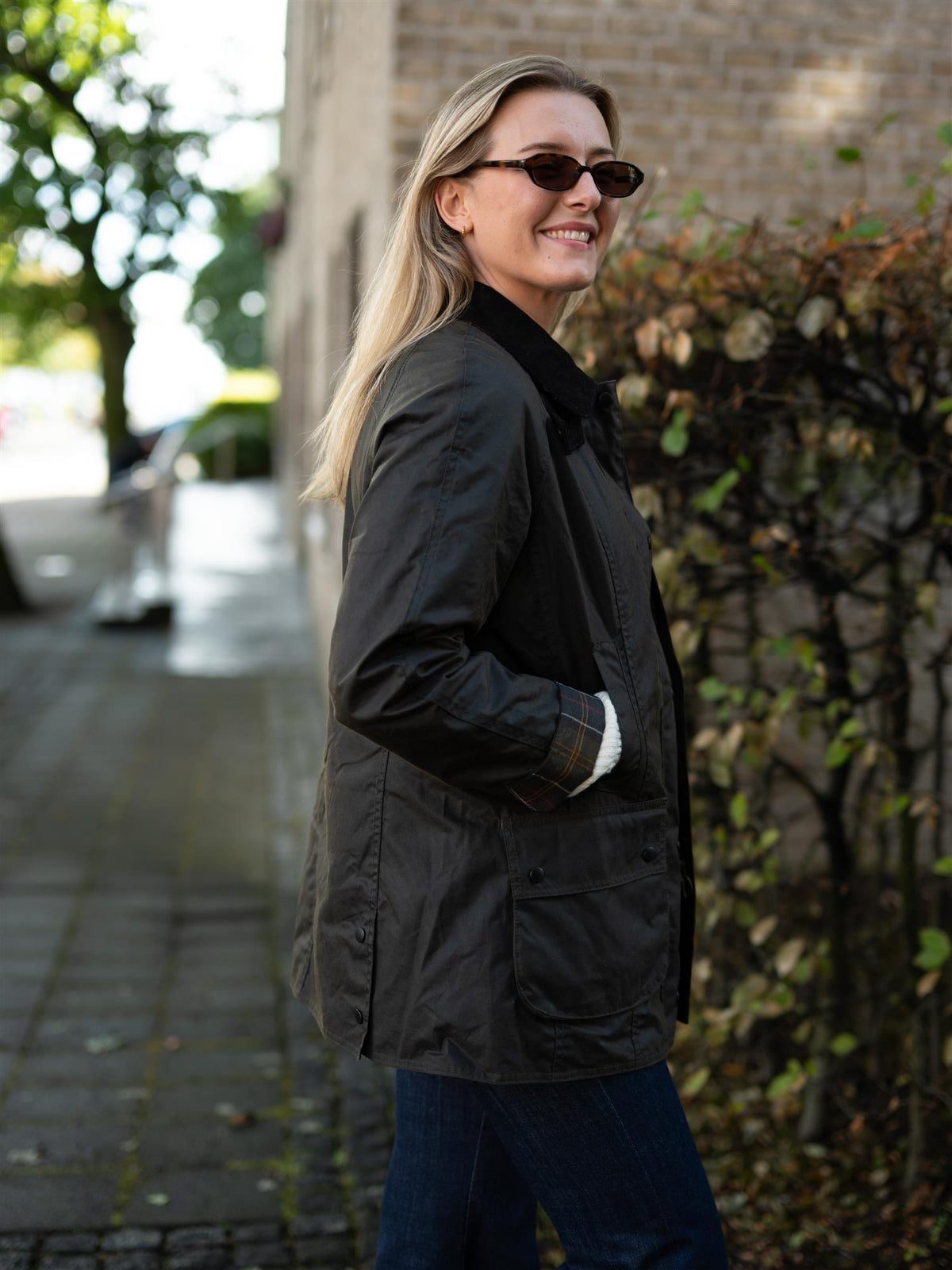 Classic Beadnell Wax Jacket Olive