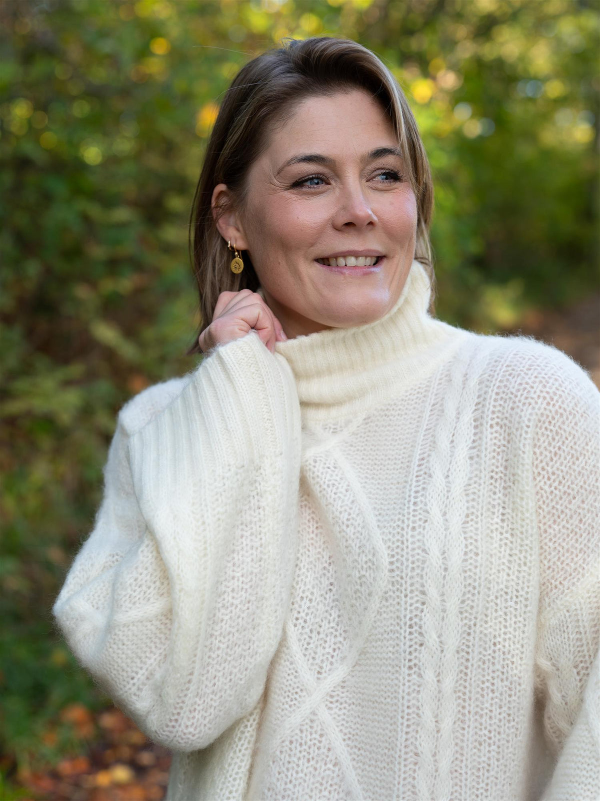 Peyton Brushed Sweater White