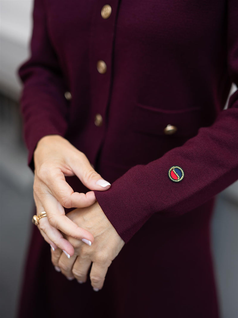 Busnel Aria Cardigan Solid Bordeaux